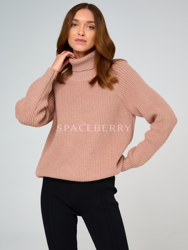 Женский вязаный свитер оверсайз, джемпер